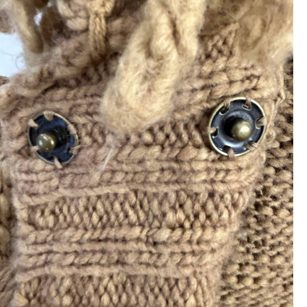 Mercer & Madison Cardigan Sweater Women's Size L Camel Tan Wool Blend Coatigan - Picture 9 of 10